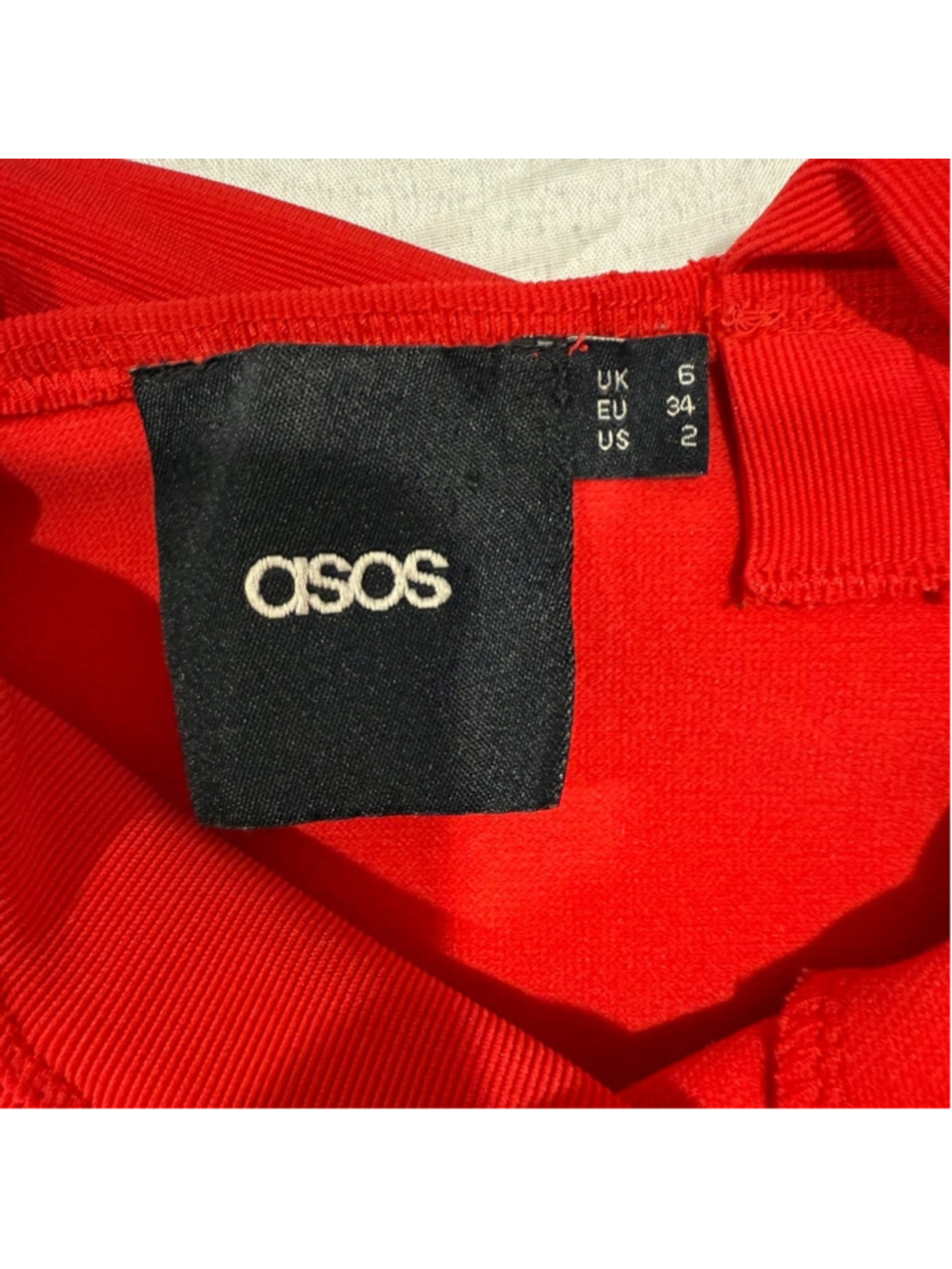 ASOS Womens Red Cross Back Corset Bodycon Dress Size 2 - Picture 7 of 10